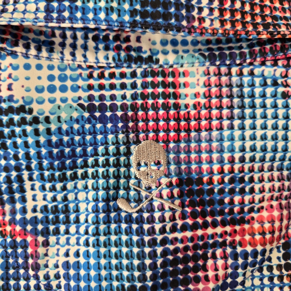 Robert Graham Golf Polo Shirt 2XL Geometric Pattern. Multicolor - Picture 8 of 13